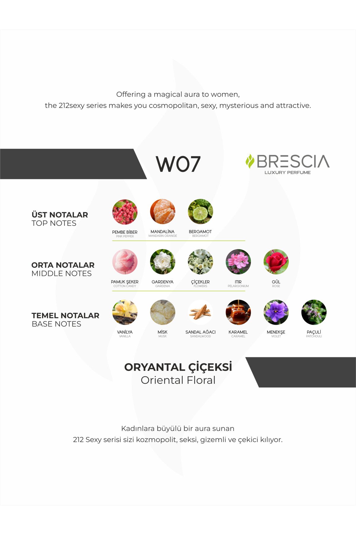 BRESCIA W07 50ml EDP ( Carolina Herrera 212sexy Muadili ) - Görsel 2