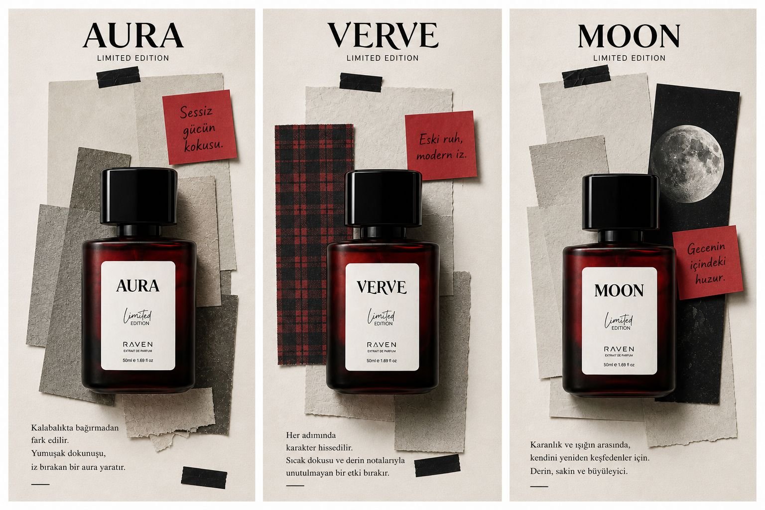Raven Perfume AURA Limited Edition Özel Seri Unisex Extrait De Parfüm Uzun Süre Kalıcı Koku - Görsel 4