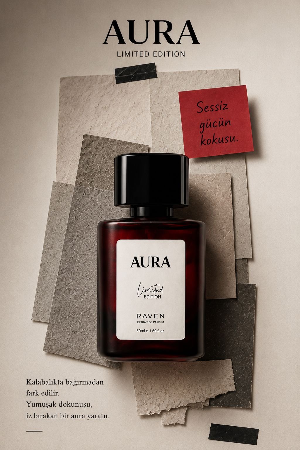 Raven Perfume AURA Limited Edition Özel Seri Unisex Extrait De Parfüm Uzun Süre Kalıcı Koku